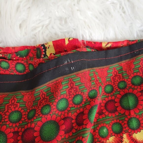 KAFTAN V Neck Short One Size Fits Most Vibrant Colors Red - Picture 10 of 11